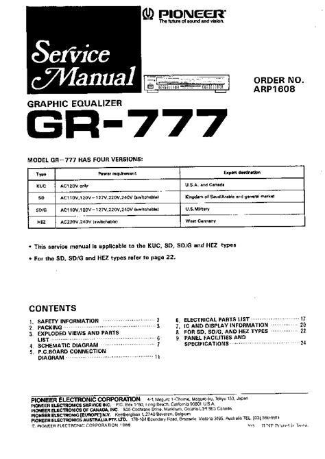 pioneer gr 777 manual.